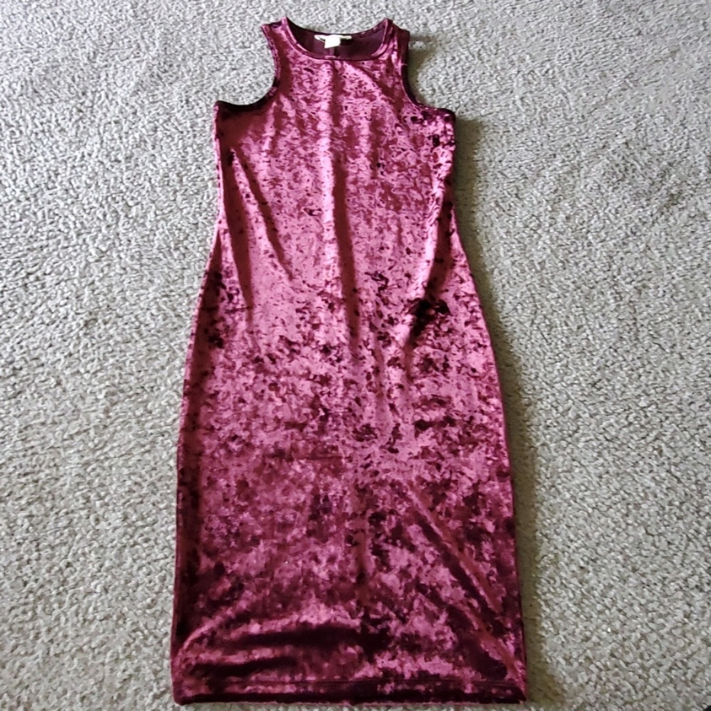 Velvet racer back dress